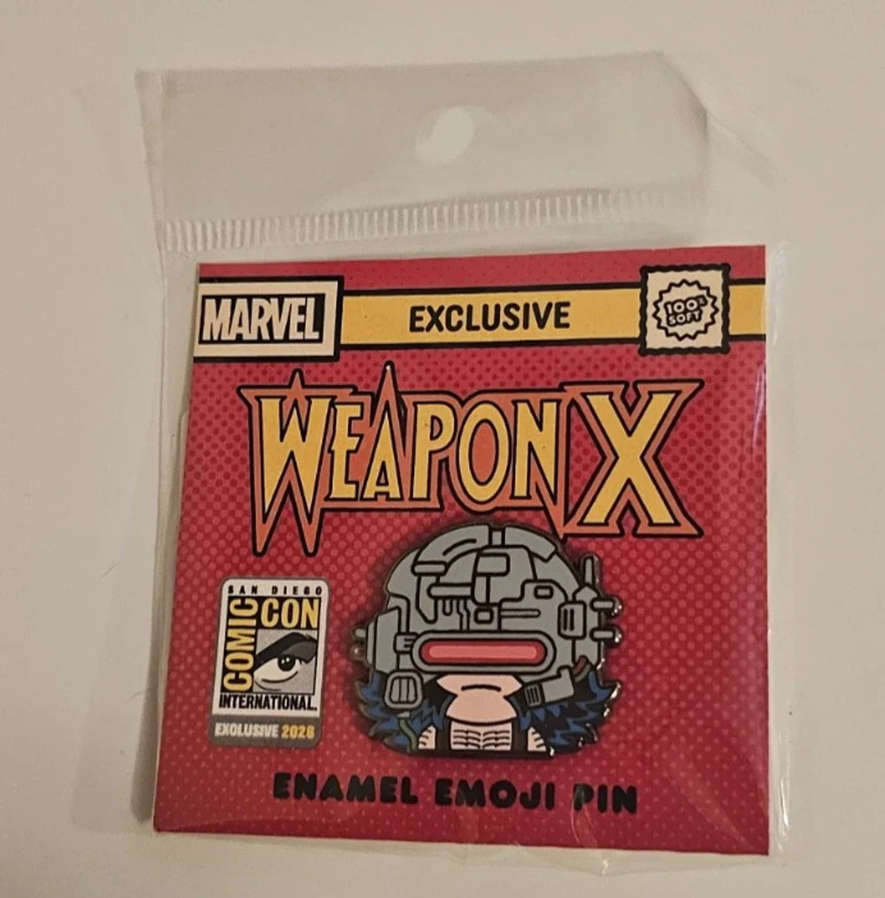 SDCC 2026 Exclusive 100% Soft Marvel Exclusive Weapon X Enamel Pin IN HAND